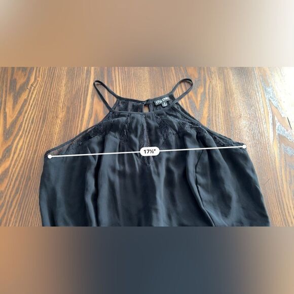 City Chic high neck lace panel maxi dress Flowy M SZ 20 gothic black industrial - Picture 11 of 13